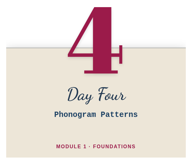Day 4: Phonogram Patterns