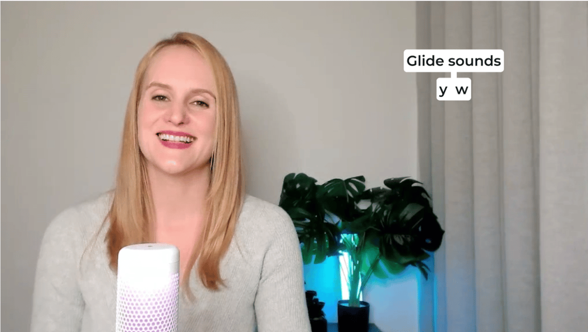 An Australian English pronunciation lesson on glide sounds at Clearer Speech